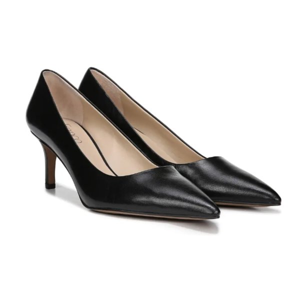 NEW | Franco Sarto | Black Leather Pumps 6M - Picture 1 of 9
